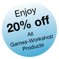 Enjoy
20% offAll 
Games-Workshop
Products